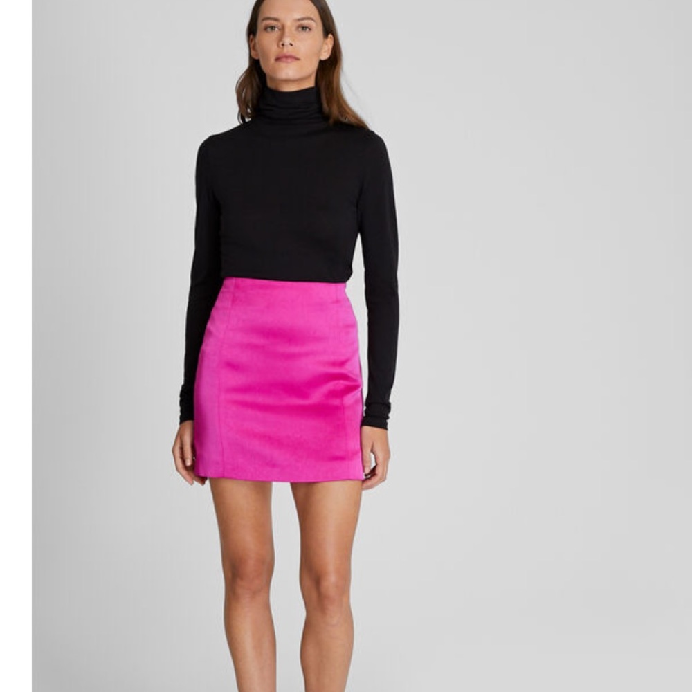 Club Monaco Hot Pink Satin Skirt